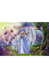 Пазл 30 эл. Принцесса и единорог