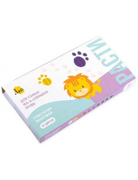 Пластилин восковой 10цв 120гр,LMCW-0110