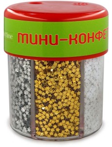 Мини-конфетти д/декора "Звездочки" 6цв,2-312/01