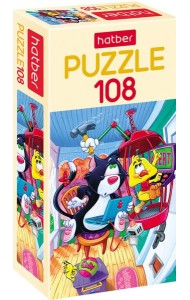 Hatber Puzzle-108 Приключ.кота и цыпл,108ПЗ4_03427