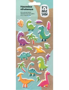 Наклейки объемные "Dinosaurs", 10*19см MH_33108