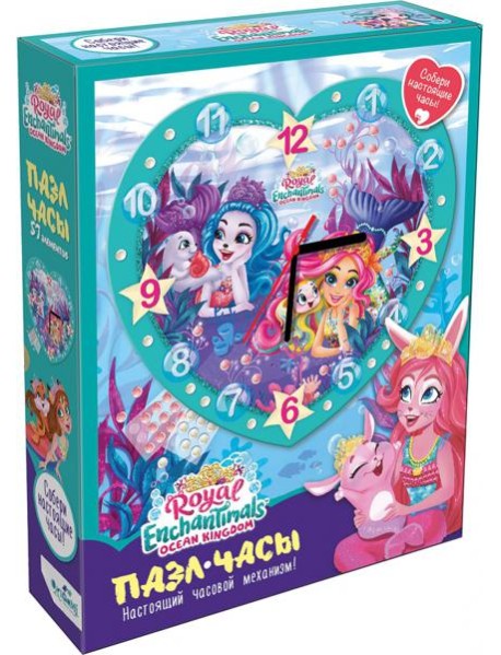 Энчантималс.Пазл-57 Часы-сердце С друзьями,07070