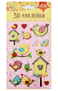 Наклейки 3D,9,5х18,5см,С3485-04