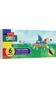 Пластилин 6цв ЗВЕРЯТА со стеком FPL-106-Z