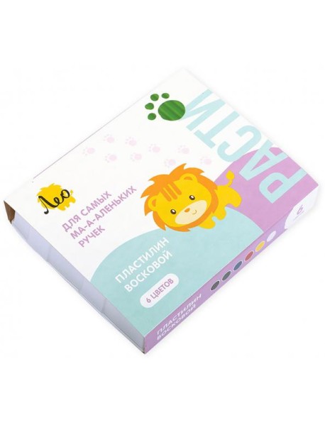 Пластилин восковой 6цв 72гр,LMCW-0106