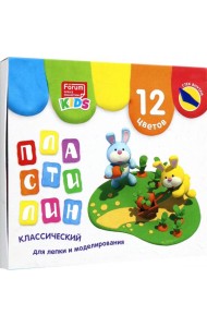 Пластилин 12цв KIDS со стеком FPL-112