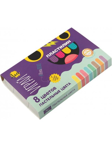 Пластилин воск.перламутр 8цв 96гр,LPMCR-0108
