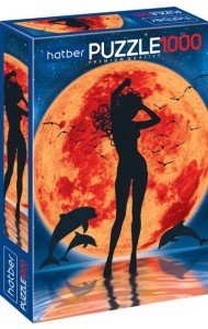 Hatber Puzzle-1000 Полнолуние.Силуэт,1000ПЗ2_27473