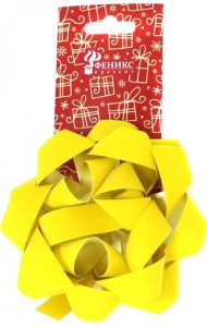 Декоративный бант Золото бархат 12x12см (82277)