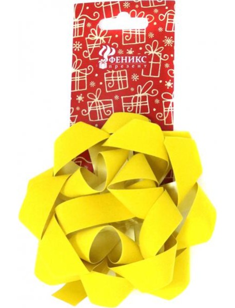 Декоративный бант Золото бархат 12x12см (82277)