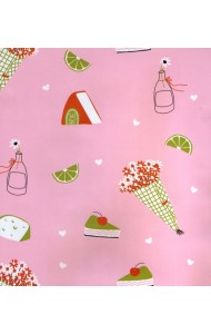 Бумага упаковочная 70*100см Bonjour,букет,N3909