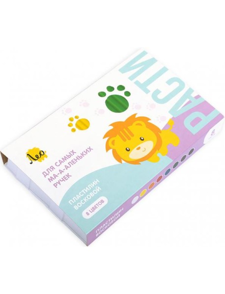 Пластилин восковой 8цв 96гр,LMCW-0108