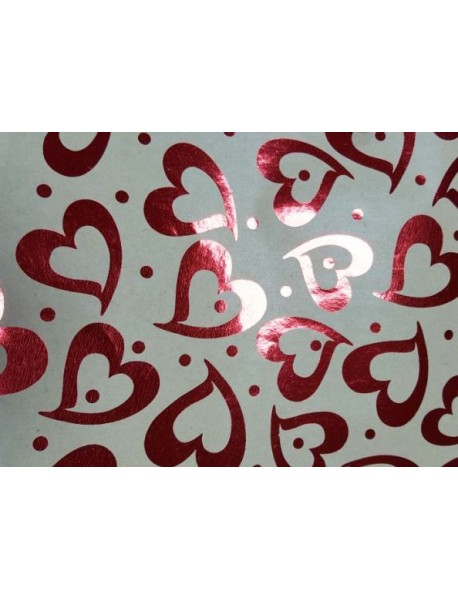 Бумага крафт "Красные сердца" (76691)