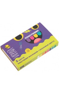 Пластилин воск.неон 8цв 96гр,LPMCF-0108