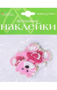Декор.наклейки из фетра ЗВЕРУШКИ,4вида,2-093/22