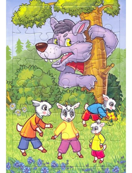 Пазл 30 эл. Волк и козлята