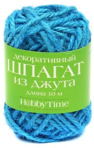 Шпагат джутовый декор.цветной 6цв,дл.10м,2-509/02