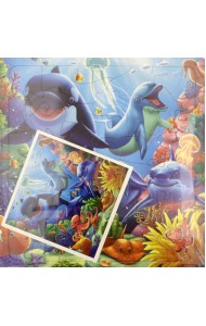 Пазл фигурный на подложке. 45 деталей. В океане. 30х30,5 см. ГЕОДОМ