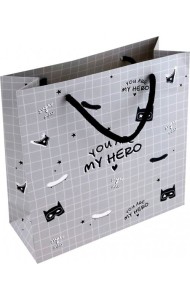 Пакет подарочный 20*20см Skate,серый,N4022