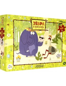 82045 Мозаика "puzzle" 104 "Зебра в клеточку"