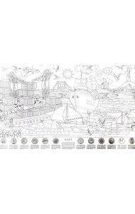 Порт. Большая раскраска с наклейками