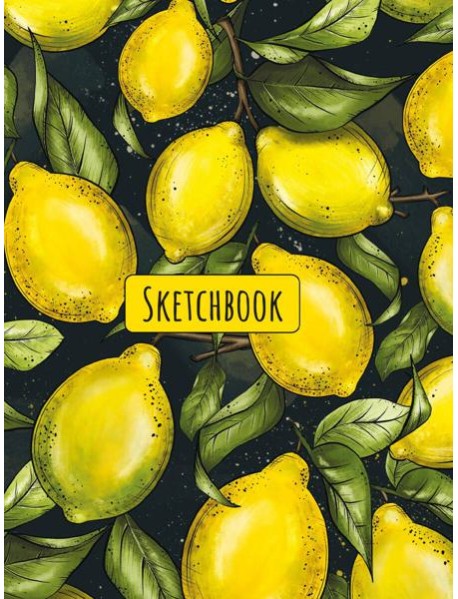 СКЕТЧБУК А5. ЛИМОННОЕ НАСТРОЕНИЕ (выб.лак)