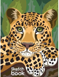 СКЕТЧБУК А5. ЛЕОПАРД (выб.лак)