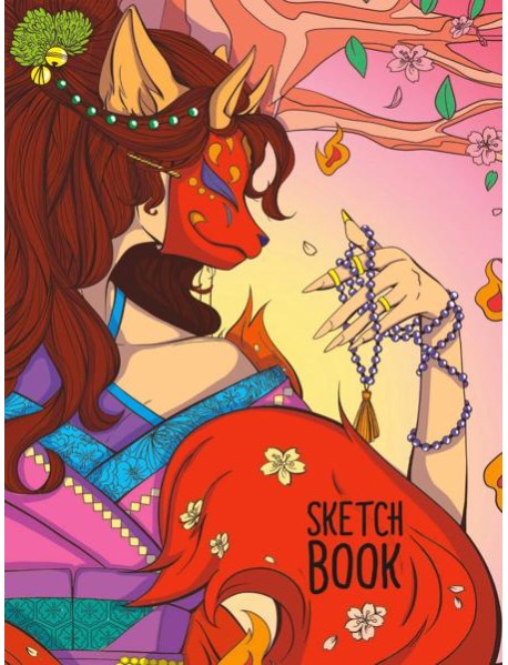 СКЕТЧБУК А5. АНИМЕ. В МАСКЕ ЛИСЫ