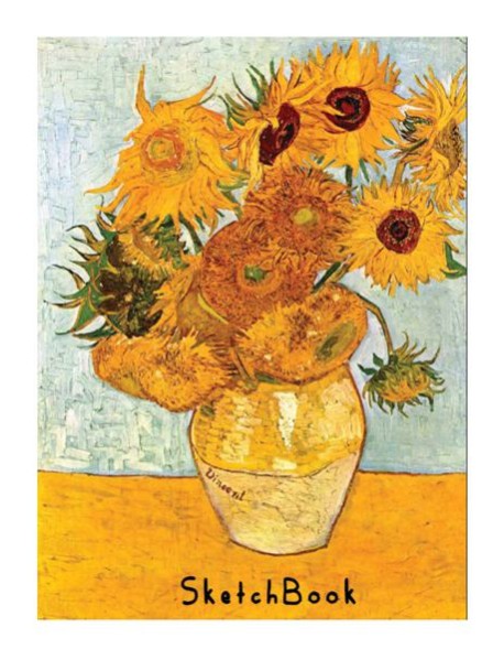 СКЕТЧБУК А5. Ван Гог. ПОДСОЛНУХИ (выб.лак)