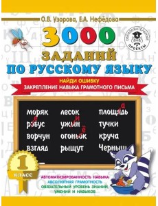 Русский язык. 1 класс. Найди ошибку Русский язык. 1 класс. Найди ошибку