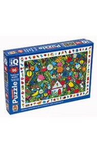 IQ Пазл с развивающей игрой 96 эл. Домик в цветах