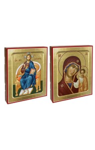Венчальная пара: Икона Спаса Вседержителя; Икона Пресвятой Богородицы (комплект из 2-х икон)