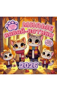 Милые кавай-котики. Календарь семейного досуга 2026