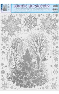 Зимние украшения на окна. 