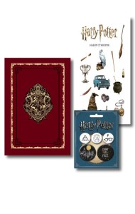 Комплект. Набор по Гарри Поттеру. Хогвартс красный (Блокнот+ стикеры+значки) (ИК)