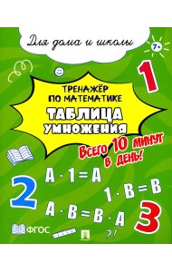 Тренажер по математике. Таблица умножения
