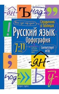 Справочник в таблицах. Русский язык. 7-11 класс