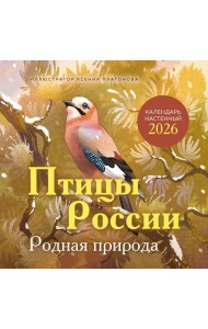 Птицы России. Родная природа. Календарь настенный на 2026 год (300х300 мм)