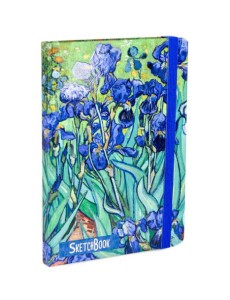 СКЕТЧБУК А5. Ван Гог. ИРИСЫ (выб.лак)
