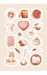 Нежность деталей. Набор стикеров А5 от Ольги Примаченко (5 листов стикеров)