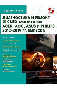 Диагностика и ремонт ЖК LED-мониторов ACER, AOC, ASUS и PHILIPS 2012-2019 гг. выпуска. Вып. 164