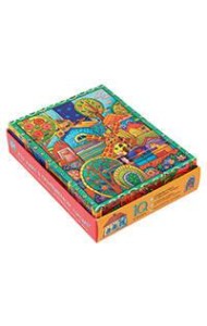 Умные кубики  в поддончике. 12 штук. Кто живёт в разноцветном городке?