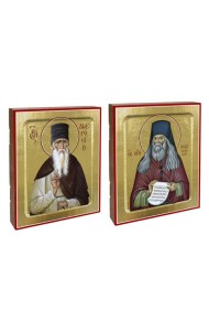 Икона Амвросия Оптинского, преподобного; Икона Льва Оптинского, преподобного (комплект из 2-х икон)