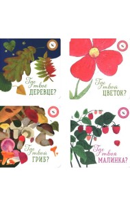 Где твой цветок? Где твой гриб? Где твоя малинка? Где твое деревце? (комплект из 4-х книг)