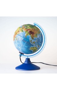 Глобен/Глобус Земли физико-политический рельефный с подсветкой. Диаметр 250мм