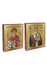 Икона Николая Чудотворца, святителя; Икона Спиридона Тримифунтского, святителя (комплект из 2-х икон)