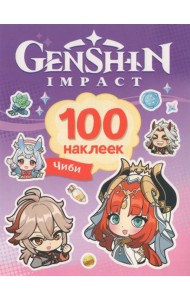 100 наклеек Genshin Чиби