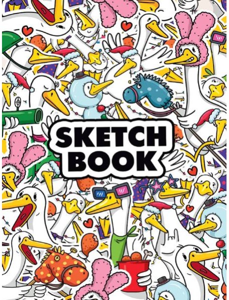 СКЕТЧБУК А5. ГУСЬ (выб.лак)