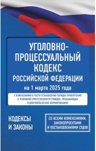 Уголовно-процессуальный кодекс Российской Федерации на 1 марта 2025 года. Со всеми изменениями, законопроектами и постановлениями судов