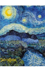 СКЕТЧБУК А5. Ван Гог. ЗВЁЗДНАЯ НОЧЬ-2 (выб.лак)